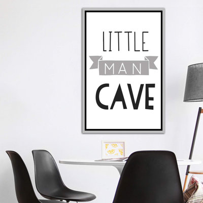 " Little Man Cave Gray And Banner "