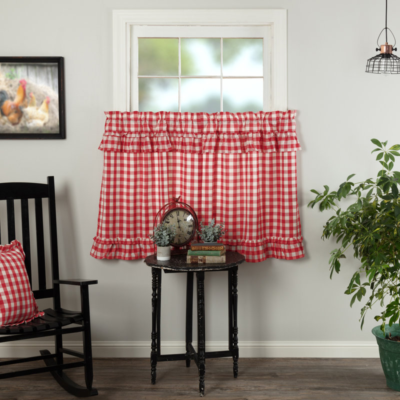 Rideau de café 36 po Annie, L 36 po x L 36 po, Rouge