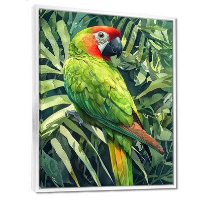 «Cladd Feather And Parrot In The Tropics I», reproduction d'art sur toile