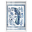 Cockatoo Chinoiserie, décor bleu, boîte-cadre par Art Remedy