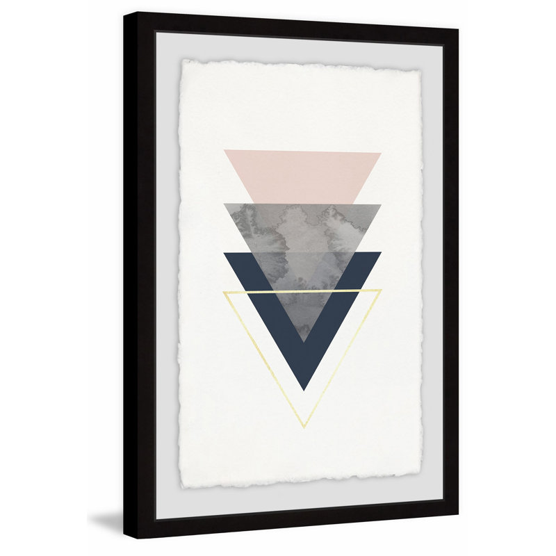 Triangles Of Colour II - Single Picture Frame Print, 30cm H x 20cm W 