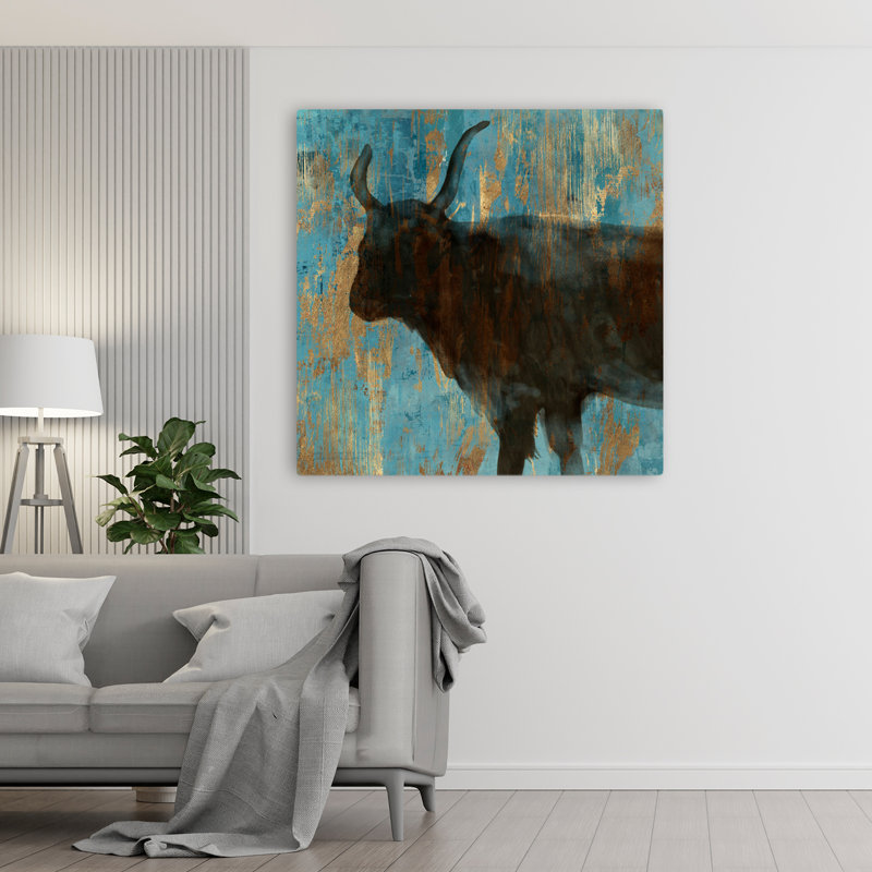 Bison Ii Contemporary Art, 48" H x 48" W