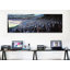 Spectateurs panoramique regardant un match de baseball dans un stade, Fenway Park, Boston, Suffolk County, Massachusetts, États-Unis - reproduction de photo sur toile
