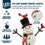 Présentoir lumineux en coton Snowman