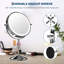 Lighted Makeup Mirror, 1X/10X Magnifying Vanity Mirror with Lights, 3 Colour Settings & Adjustable Brightness, 360° Rotating Magnification Mirror for Desk Beauty & Personal Care