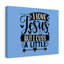 I Love Jesus Arrow Heart - Wrapped Canvas Print-1728301374
