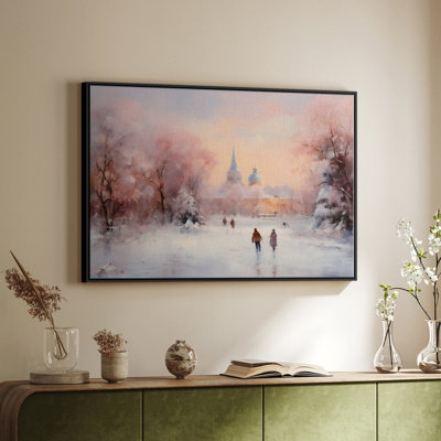 Paysage rétro - Toile tendue avec châssis encadré CXCVII