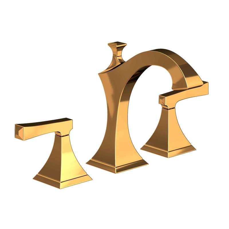 Joffrey Widespread Bathroom Faucet with Drain Assembly, Polished Gold