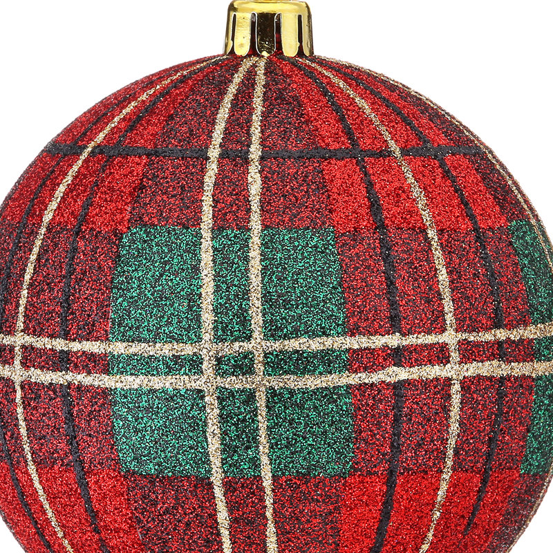 Jasmany 4'' Plaid Ball Ornament