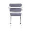 Chaise de bureau en tissu gris cargaison et finition blanche-1174383414