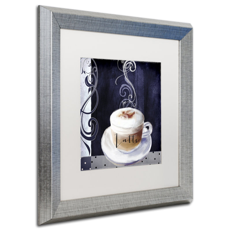 «Cafe Blue II» par Jadaya, impression encadrée, Blanc, H 16 po x l 16 po x P 0,5 po