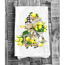 Lemon Bliss Embellished Dishtowel 18X28, 4 Pieces