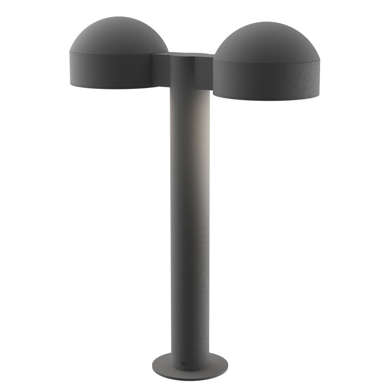 Reals LED Bollard Light, 17.75" H x 5" W x 13.5" D, Gray