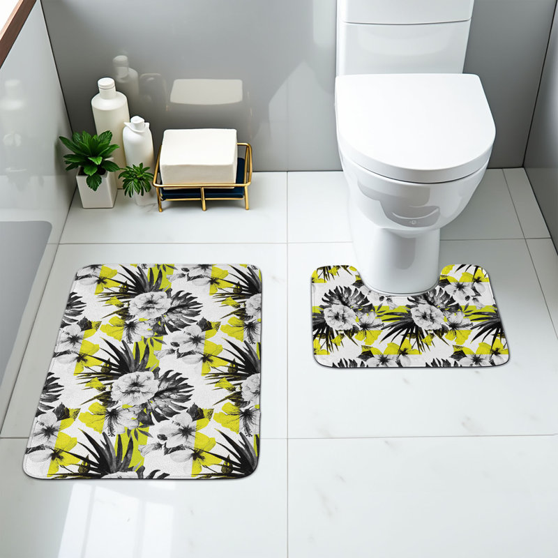  Tapis de salle de bain Flower
