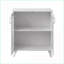 Cabinets: armoire de rangement moderne avec 2 portes en verre, tablette réglable, blanc cassé | Minimaliste | Salon