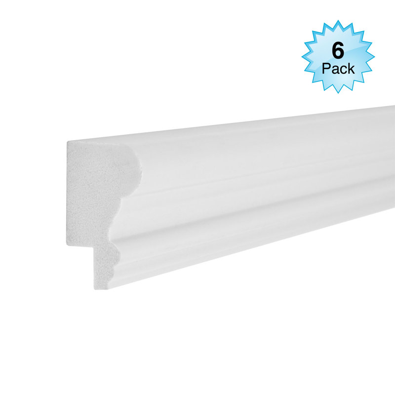 White Unfinished Polystyrene Chair Rail Molding Set