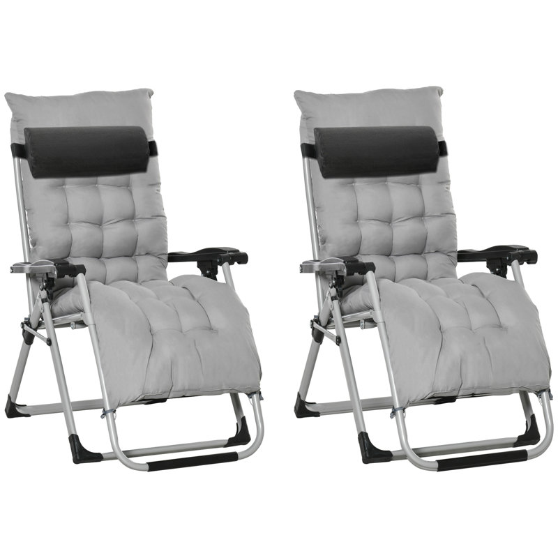 Outdoor Lounge Chair, Light Grey
