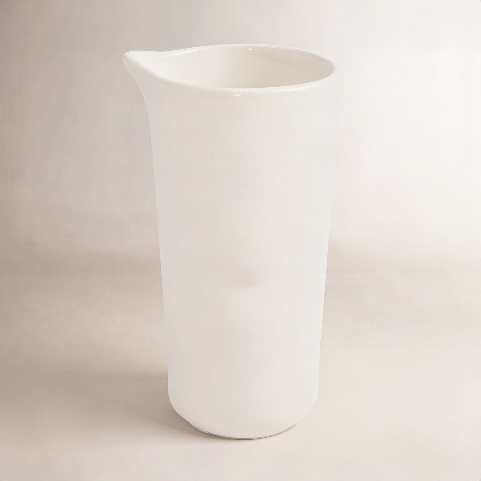 Pinch Stoneware Pitcher, White