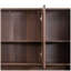 70,87 "de hauteur avec garde-robe et armoire de cuisine, avec 6 portes, 1 tablette ouverte et 1 tiroir pour la chambre à coucher, noyer
