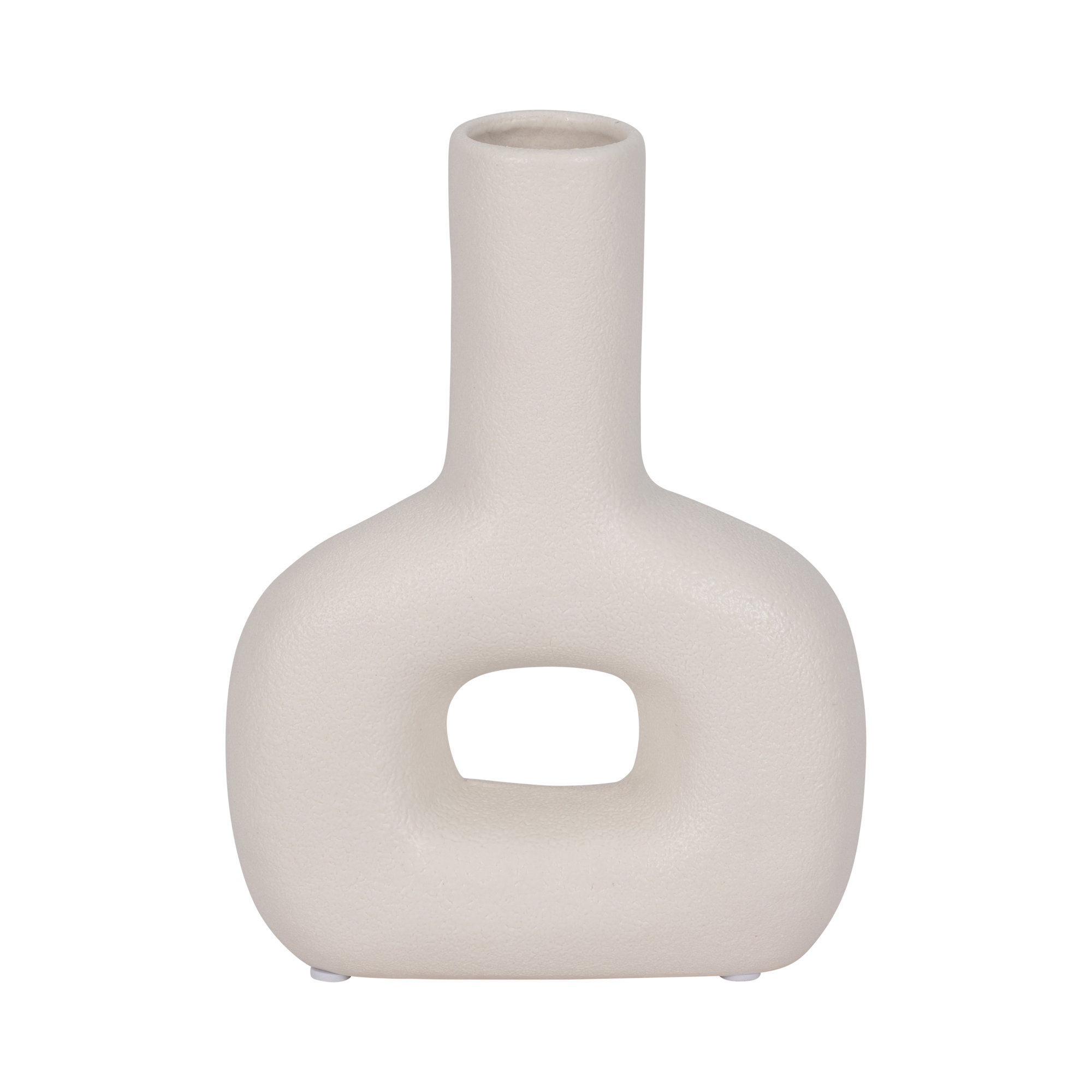 Sagebrook Home Rachael Artistic Modern Ceramic Vase, Cotton