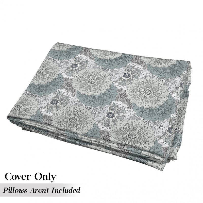 Housse de coussin d'extérieur Tile Art Mandala, H 2 po x l 27 po x P 88 po