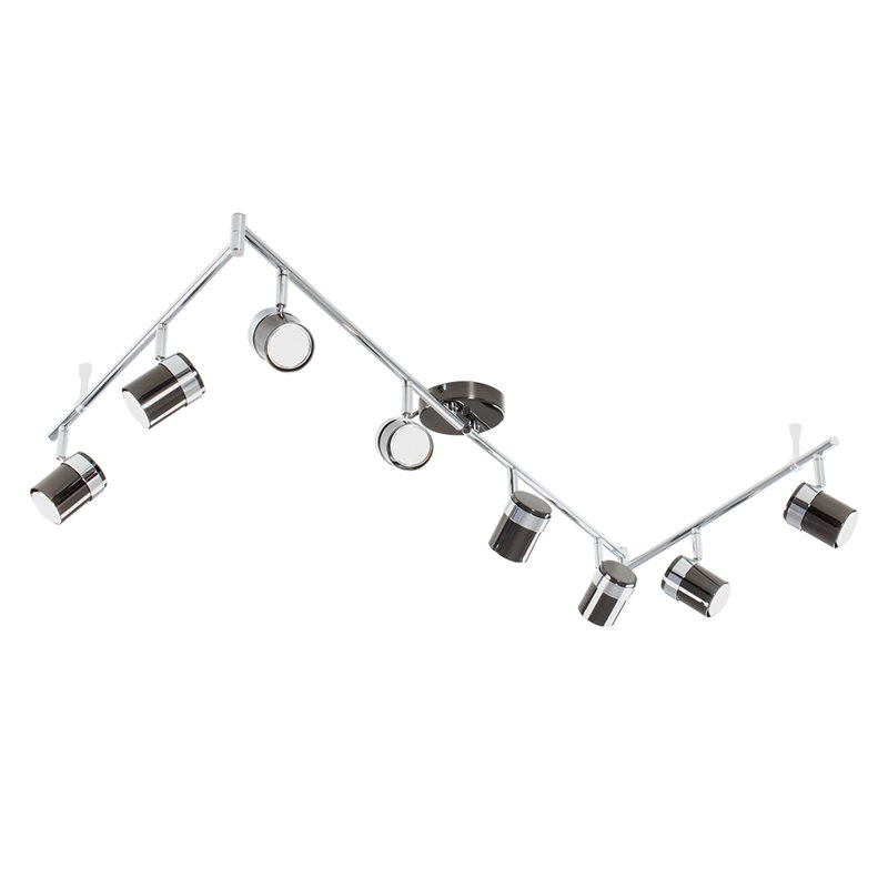 Lacey 218cm 8 -Light Track Kit, Black Chrome, 6500, Yes