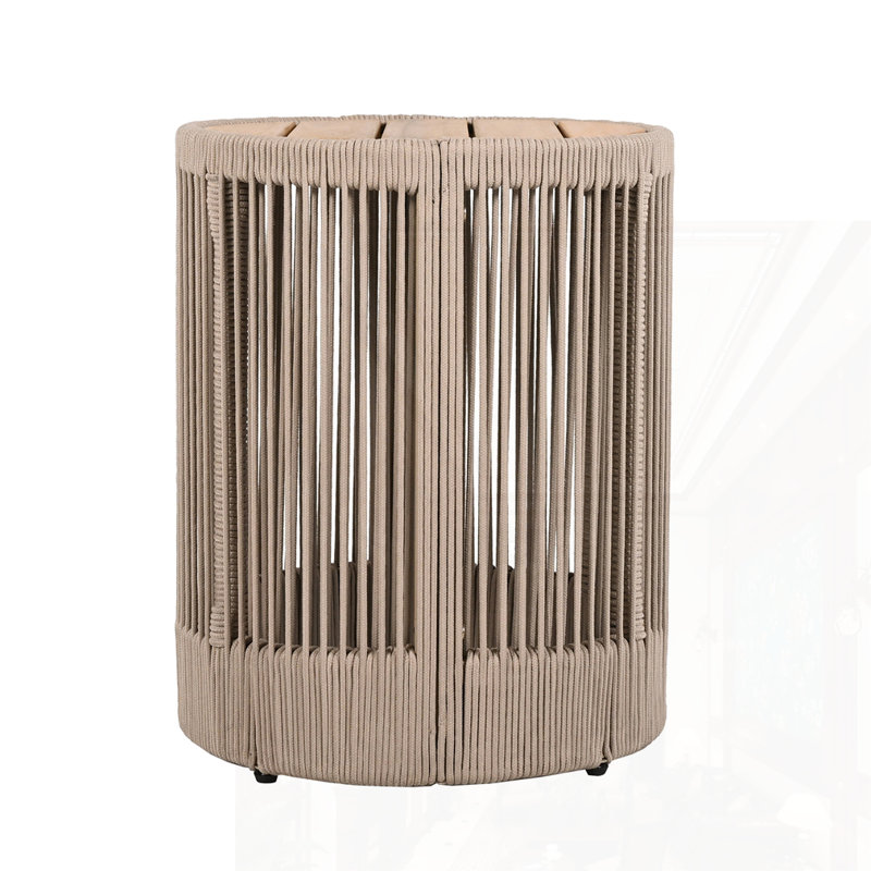 Table d'appoint en bois d'acacia, Beige