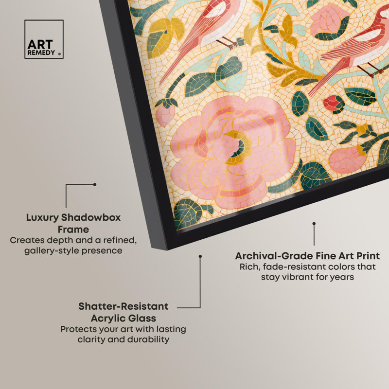 «Messagers of Peace II», reproduction d'art par Shadowbox par Art Remedy, H 16 po x l 11 po, Noir