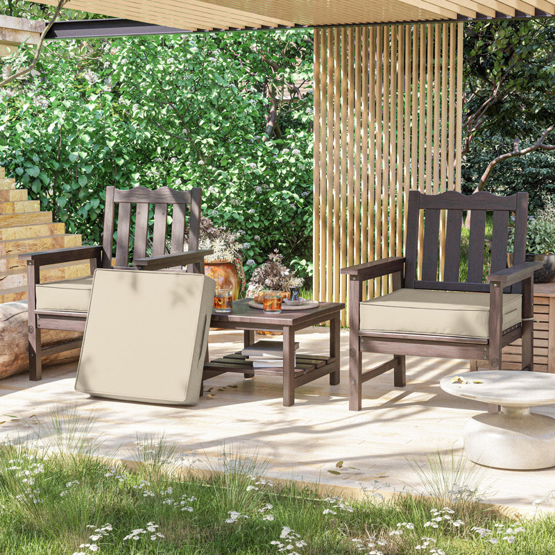Outdoor 5” Seat Cushions And 24”X24” Outdoor Cushions Dining Seat Cushions , Beige