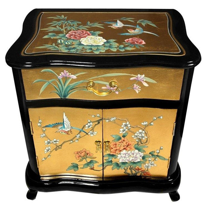 Camille Solid Wood End Table with Storage