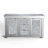 DeGrailly 57" Wide 3 Drawer Mirrored Glass Sideboard