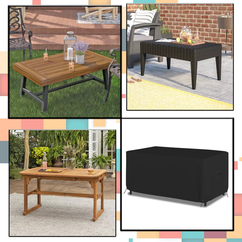 HeavyDuty Multipurpose Outdoor Waterproof Rectangle Table Cover, Durable & UV Resistant Patio Table Cover, Black