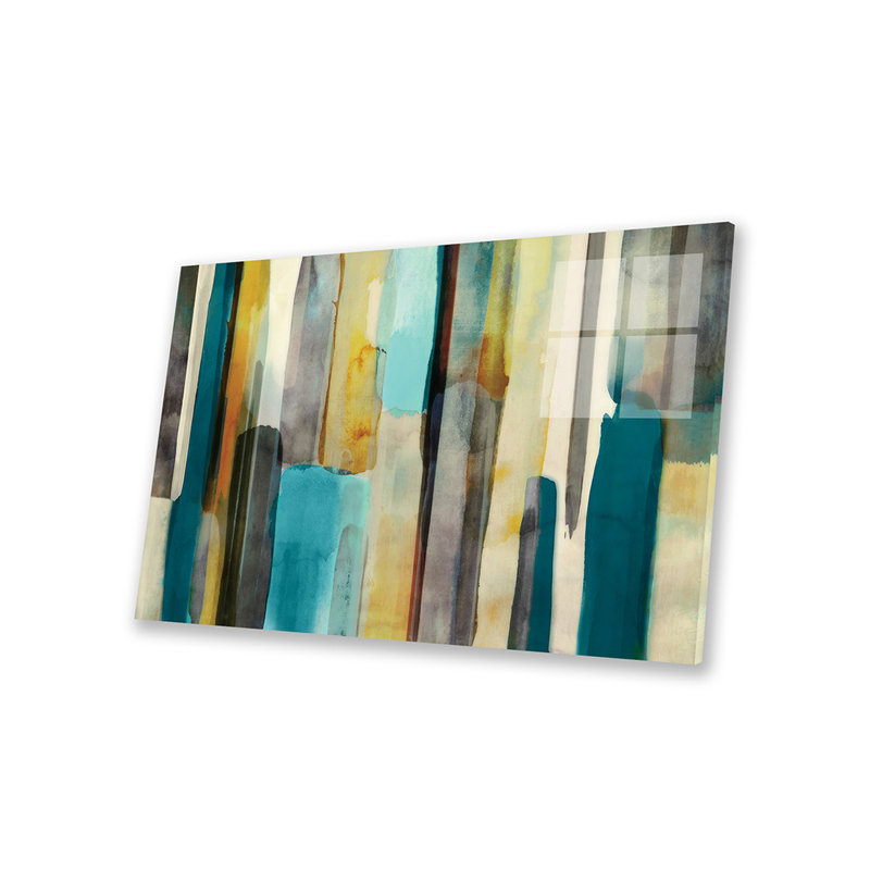 «Woven in Teal» par Edward Selkirk - impression non encadrée, H 16 po x l 24 po x P 0,25 po