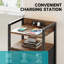 3 Drawer Nightstand with Charging Station & LED Light Strip-1111687353