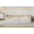 Wood Full Size Upholstered Platform Bed with Guardrail and Pillow, Beige-2116018233
