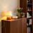 Small And Cute Glass Table Lamp With 3 Tri-color Bulbs