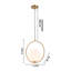 1-Light Gold Pendant With A Milk White Glass Shade
