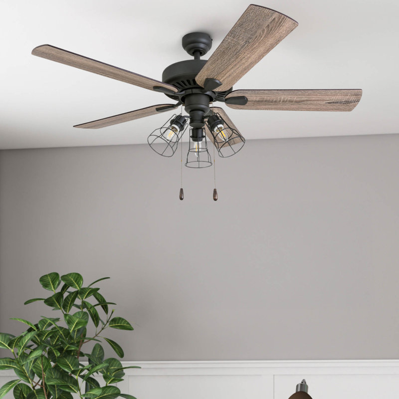 Ventilateur de plafond 52 po avec chaînes Inland Seas, Télécommande à 3 vitesses