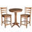 Three Piece Counter Height Dining Set With Ladder Back Stools-1410904935-1410904505