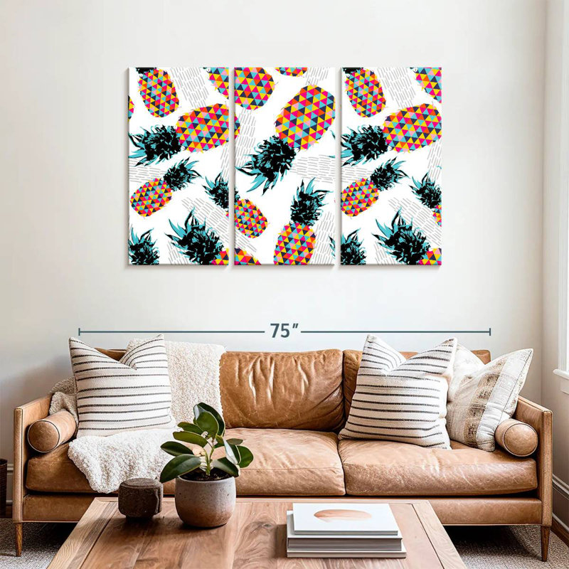 Motif d'ananas Yarlin, H 36 po x l 57 po
