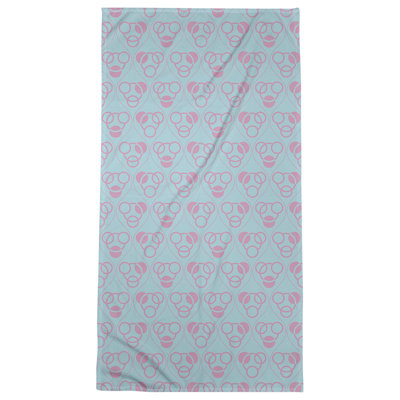Serviette de bain à motif de cercles et de vagues Classic
