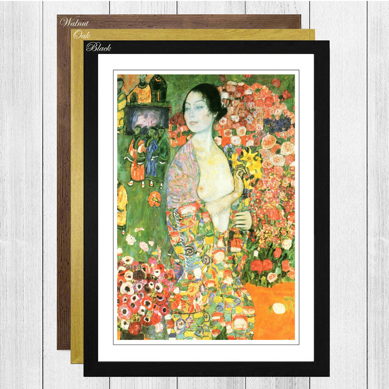 Gustav Klimt - Single Picture Frame Print, Walnut