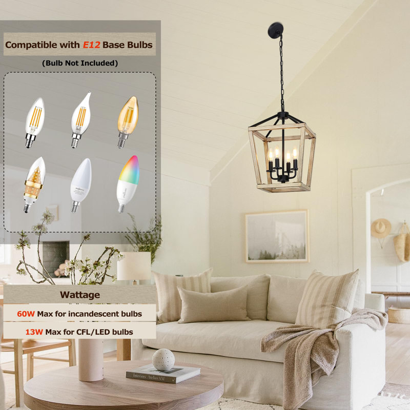 Lustre Ressa, Rustique brossé / chêne