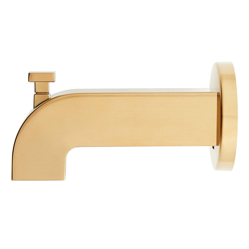 Drea 5-5/8" Integrated Diverter Tub Spout, Brushed Gold