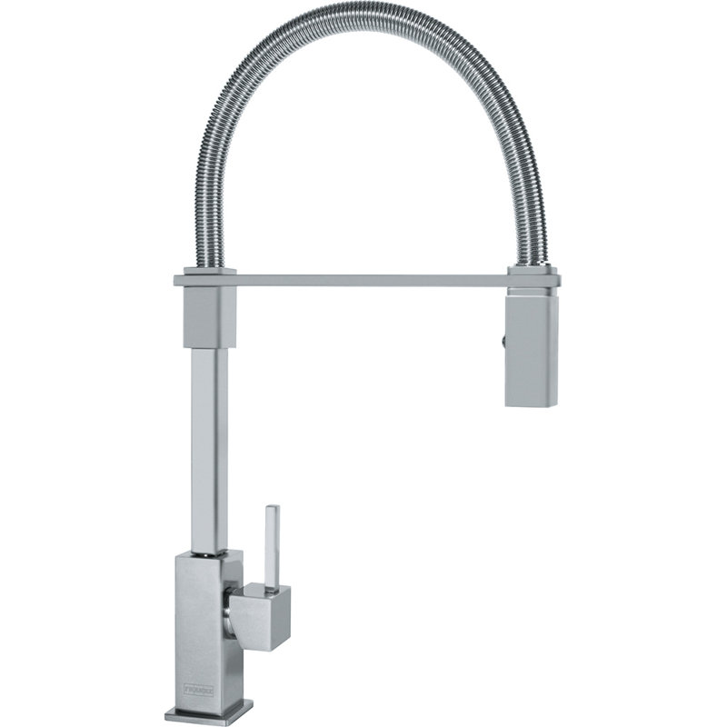 Planar Pull Down Single Handle Kitchen Faucet, Satin Nickel