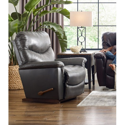 Fauteuil inclinable manuel berçant en cuir James