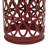 Metal Indoor Outdoor Nesting Side End Accent Table with Carved Trellis Design-2122252519