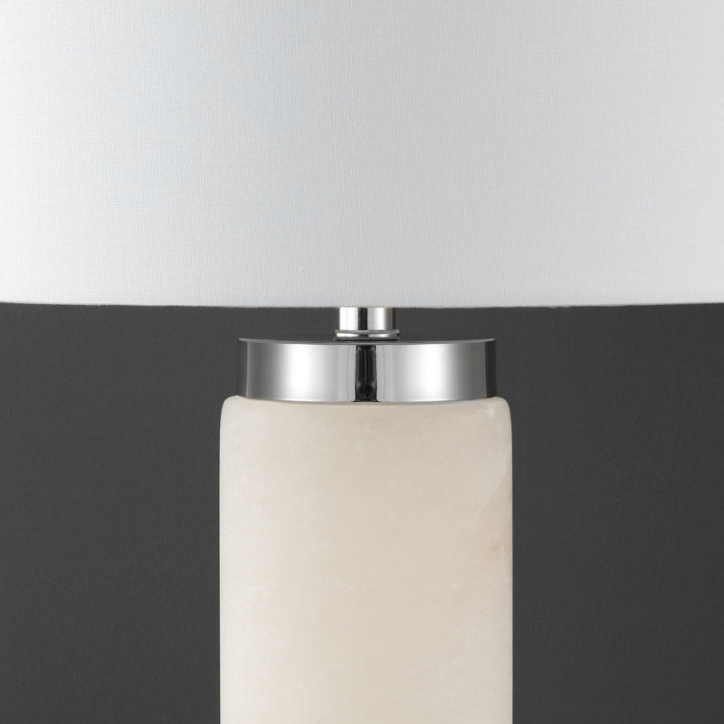 Lampe de table 29,5 ", Argent / blanc