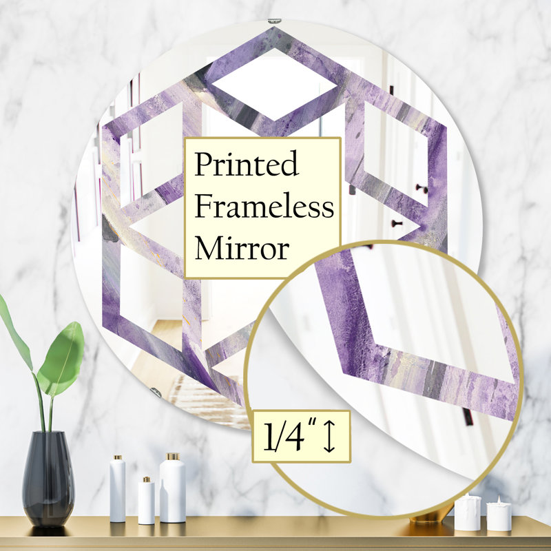 Miroir mural éclectique Quatrefoil, H 31,5 po x l po