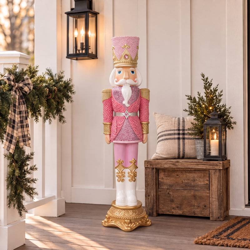 Statue de Noël Kenneth le Principe - H 37 po, Pink, 2